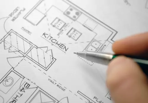 A design being draw for custom Home Additions in Normal IL
